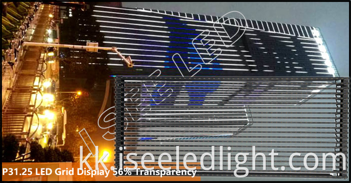 P31.25 LED Grid Display project 56% transparency